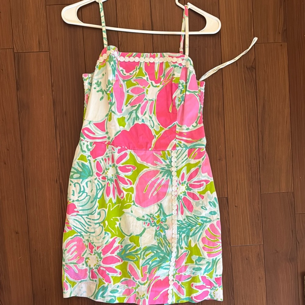 Lilly Pulitzer Pink and Green Floral Dress